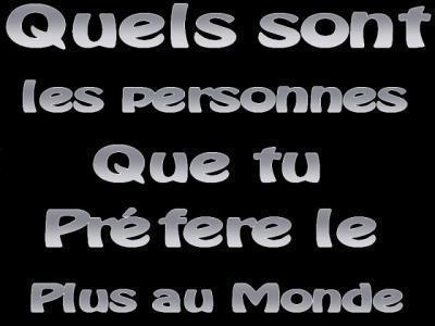 qui tu préferes?